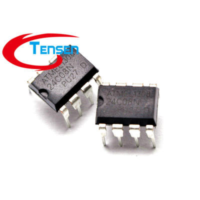 

200PcsLot 24C08 AT24C08 AT24C08N-10PU-27 DIP-8 2-Wire Serial EEPROM 8K BIT