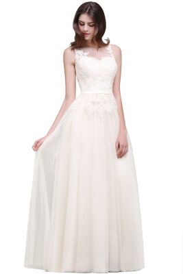 

Lace Long Evening Party Prom Dresses Pageant Bridesmaid Gown Cocktail Dress A-line