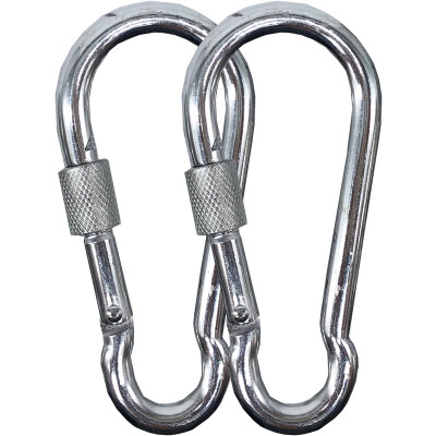 

Golm 12cm spring buckle insurance hook simple hook with lock carabiner dog chain buckle safety buckle x2