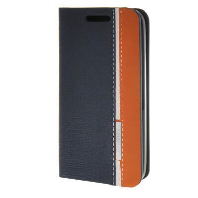 

MOONCASE WIKO Goa Case Minimalist style Leather Card Wallet Flip Slot Bracket Back Case Cover Sapphire