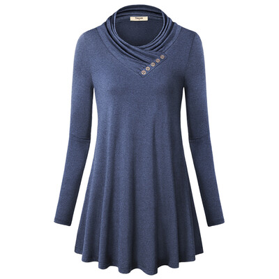 

Womens 34 Sleeve V-Neck Handkerchief Hem Tunic Tops Long Style Spring Summer Casual Soft Solid Tops Female Large Size T-Shirt
