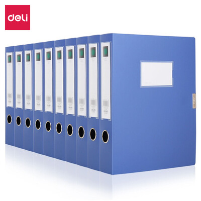 

Deli deli 10 55mm durable imported material glue buckle file box A4 file box information box blue 33126