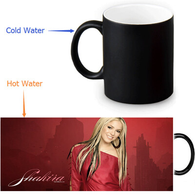 

shakira 350ml12oz Heat Reveal Mug Color Change Coffee Cup Sensitive Morphing Mugs Magic Mug Milk Tea Cups