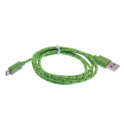 

USB Sync Cable Adapters Charger Braided Woven for Samsung HTC phone GREEN