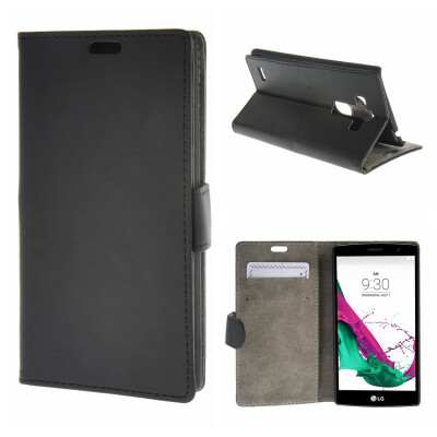 

MOONCASE Case for LG G4 Beat G4S Premium PU Flip Leather Wallet Card Holder Bracket Back Pouch Case Cover Black 02