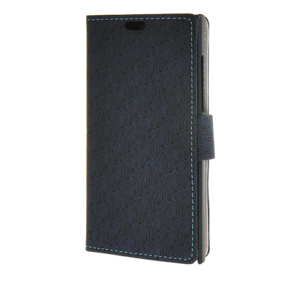 

MOONCASE Maze grid Style Wallet Leather Card Slot Bracket Back Case Cover for BlackBerry Leap Sapphire