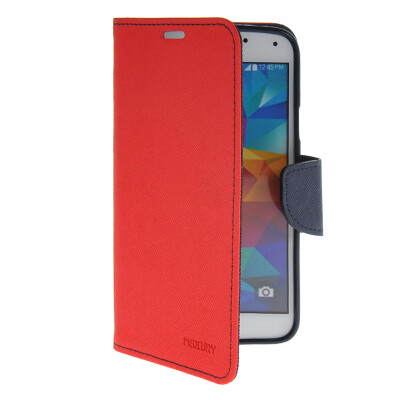 

MOONCASE Classic cross pattern Leather Side Flip with Kickstand Shell Back ЧЕХОЛ ДЛЯ Samsung Galaxy S5 I9600 Red