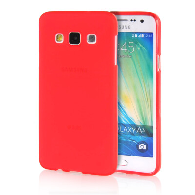 

MOONCASE Transparent Soft Flexible Silicone Gel TPU Skin Shell Back ЧЕХОЛ ДЛЯ Samsung Galaxy A3 Red