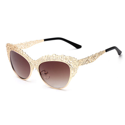 

FEIDU 2015 Newest Metal Cat Eye Sunglasses Women Brand Designer Hollow Carve Sun Glasses Vintage Oculos De Sol Feminino