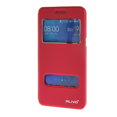 

MOONCASE Samsung Galaxy Grand Prime G5308W G530 чехол Double Window View Leather Flip Bracket Back чехол Cover Hotpink