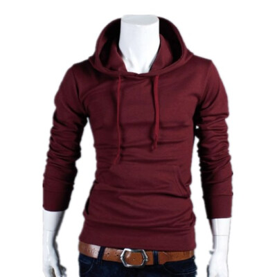 

Zogaa Korean Men's Hoodie Fashion Pure Color Pullover