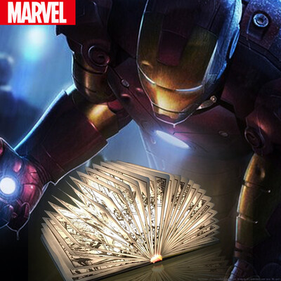 

MARVEL Captain America Creative Book Lamp USB Charging DuPont Paper Retro Style Creative Gift Home Ambient Light