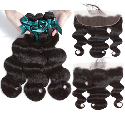 

13x4 Ear To Ear Lace Frontal Closure With Bundles 4 PCS Brazilian Virgin Hair With Frontal Closure Brazillian Body Wave Closure