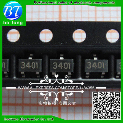

100pcs/lot AO3401A AO3401 3401 SOT-23 4.2A/30V P-channel patch field effect tube