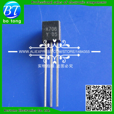

100PCS NEW Original KSA708 KSA708-Y A708 TO-92 2SA708-Y 2SA708 Transistor PNP 60V 0.7A TO92
