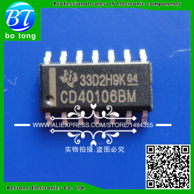 

10PCS free shipping CD40106 CD40106BM 40106 SOP-14 SMD CMOS Hex Schmitt Trigger IC