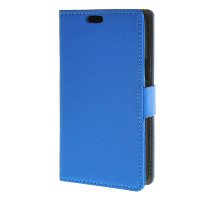 

MOONCASE Litch Skin Leather Card Slot Wallet Bracket Back чехол для LG Joy H220 Blue