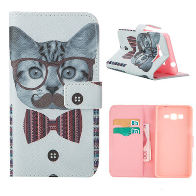 

MOONCASE ЧЕХОЛ ДЛЯ Samsung Galaxy Grand Prime G530 Flip Leather Foldable Stand Feature [Pattern series] /a10