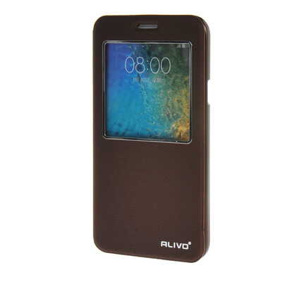 

MOONCASE Samsung Galaxy E7 E700 Case Slim Window View Design Flip Leather Bracket Back Case Cover wine
