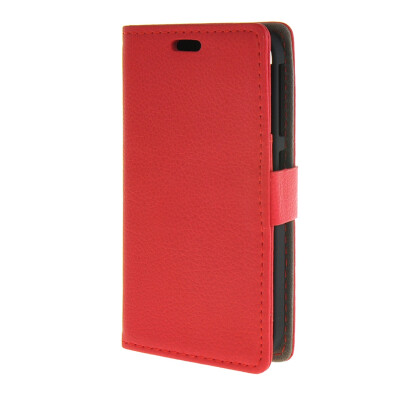 

MOONCASE Litch Skin Leather Card Slot Wallet Bracket Back Case Cover for HTC Desire 320 D320 Red