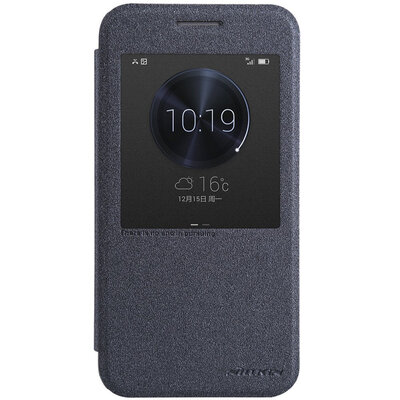 

MOONCASE окна дизайн жесткого Side Flip премиум - пу - кожа тонкий корпус для покрытия HUAWEI Ascend G7