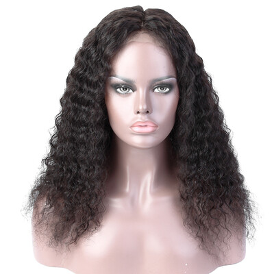 

YVONNE Virgin Brazilian Curly Lace Front Human Hair Wigs 180 Density Natural Color With Baby Hair For Black Women