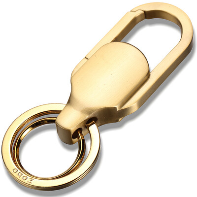 

Authentic zobo car keychain copper chrome brushed brushed pick-up key ring car ornaments birthday gift ZB-911 silver