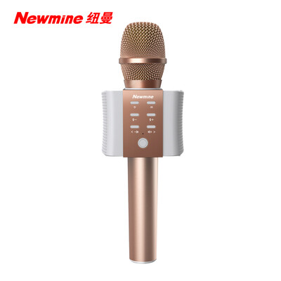 

Newman MC10 mobile phone microphone karaoke wireless Bluetooth microphone KTV anchor sound card condenser mic special package K song treasure rose gold
