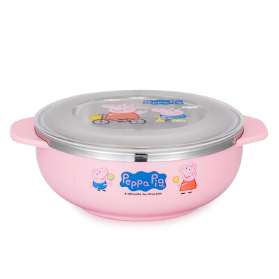 

TAFUCO Childrens Tableware Korea Imported Pigs Peggy Food Bowl Baby Bowl Childrens Bowl Pink 380ml