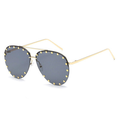 

Солнцезащитные очки Женские заклепки Rimless Fashion Солнцезащитные очки Женские окулисты De Sol Feminino Очки Gafas Lentes Mujer Lunette UV400