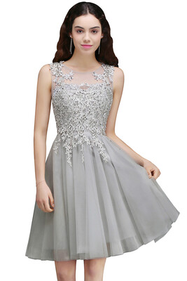 

Appliqued Aline Short Prom Evening Cocktail Dresses Homecoming Party Pageant Gown Formal Bridesmaid Dress
