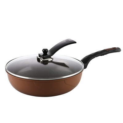 

Korean box highcook 30cm Korea imported 3D gold series wok non-stick pan smoke-free cooker cooker GZ001-ZY