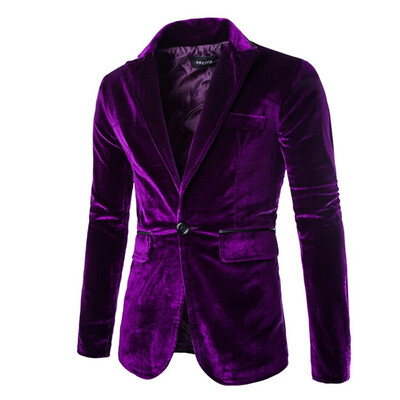 

Zogaa Mens Suit Silk Light Single-breasted Wick Down New Slim