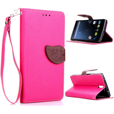 

MOONCASE [Leaves Magnetic] Flip PU Leather Wallet Card Pouch Bracket Stand Back Case Cover for OnePlus one