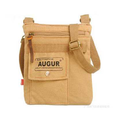 

2016 New men shoulder messenger bag canvas bag pockets leisure sports bag mens small canvas bag