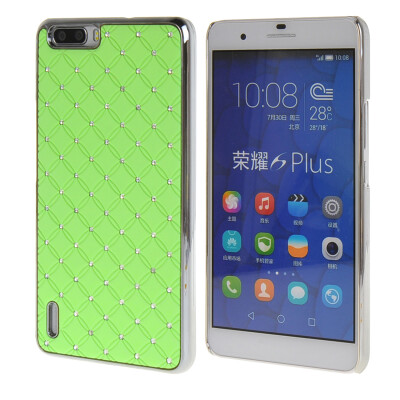 

MOONCASE Hard Luxury Chrome Rhinestone Bling Star Back Case Cover for Huawei Honor 6 Plus Green