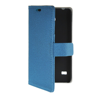 

MOONCASE Slim Leather Side Flip Wallet Card Slot Pouch with Kickstand Shell Back чехол для Huawei Ascend Y550 Blue