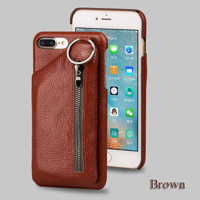 

LANGSIDI Genuine Leather Phone Case For iPhone 7 Plus Case Litchi Texture Back Cover Wallet Style