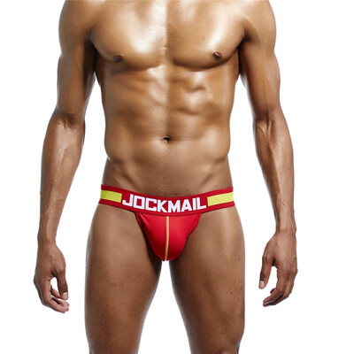 

JOCKMAIL Mens Thong Super Sexy Double Thong Cotton Sweat Sexy Underwear GAY