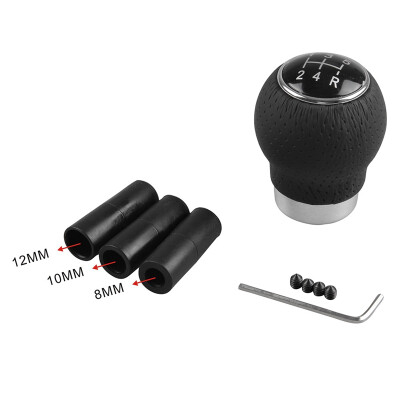 

acing 5 Speed Manual Vehicle Car Leather Gear Shift Knob For Universal Car