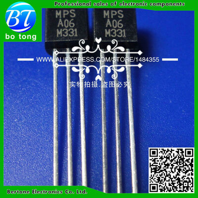 

Free Shipping 100PCSLOT MPSA06 TO-92 NPN Transistors A06 Special sales
