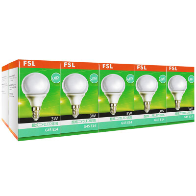 

Foshan lighting FSL LED bulb energy saving bulb 3W small mouth bubble E14 warm white 3000K 10