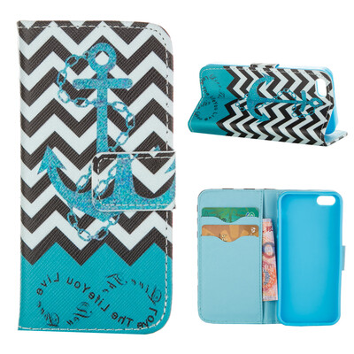 

MOONCASE ЧЕХОЛ ДЛЯ iPhone 5G / 5S Flip PU Leather Fold Wallet Card Slot Kickstand Back [Pattern series] /a20