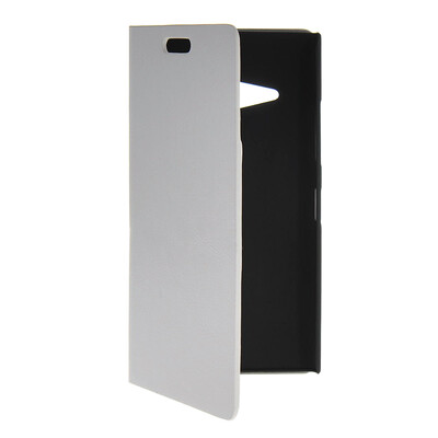 

MOONCASE Slim Leather Side Flip Wallet Card Slot Pouch with Kickstand Shell Back чехол для Nokia Lumia 730 White
