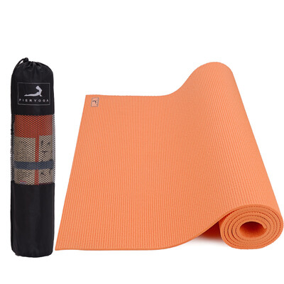 

Peele Yoga PVC6mm solid color non-slip yoga pad orange with backpack