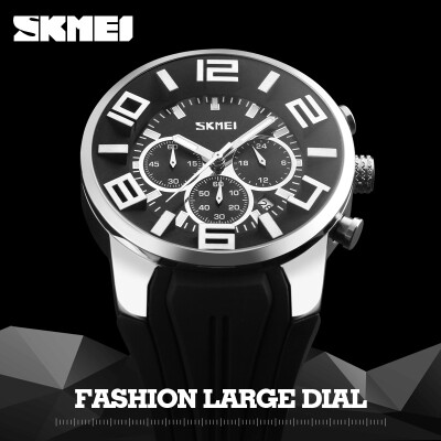 

SKMEI 9128 Mannen Quartz Horloges Fashion Sport Stoppen Horloge Auto Datum 30  Waterdicht Klokken Relogio Masculino Mannelijke Me