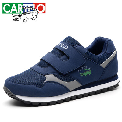 

Cartier crocodile CARTELO middle-aged walking shoes mens sports health elderly shoes casual soft bottom four seasons non-slip shoes OLD102 dark blue 40