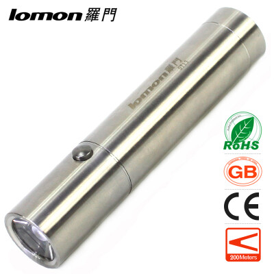 

Portable Handy LED Flashlight 18650 Battery Rechargeable Torch + Charger Stainless Steel flashlight Outdoor Camping Light