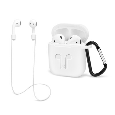 

Для AirPods Корпус Защитная силиконовая крышка и наушники Спортивный Anti-потерянный ремешок для Apple AirPods Зарядное устройство