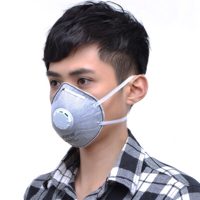 

Jingdong supermarket] green heart green breath N95 suction cup type masks anti-particulate respirator have exhalation valve gray 20 / box